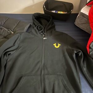 Black Hoodie with Yellow Logo